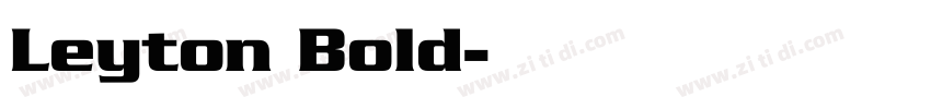 Leyton Bold字体转换